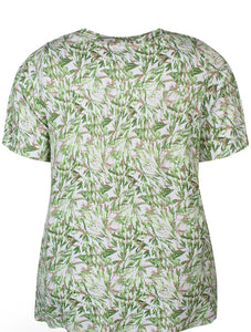 Zhenzi abstract bamboo print tops