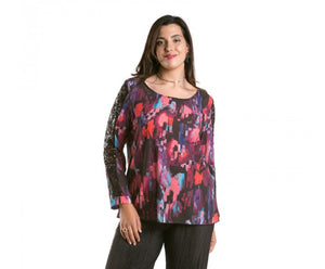 SPG Lace sleeve print top