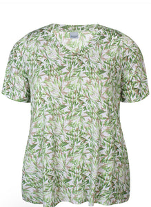 Zhenzi abstract bamboo print tops