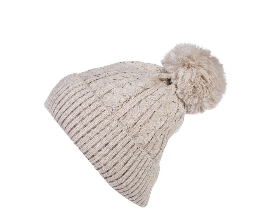 The paola bobble slightly sparkly hats