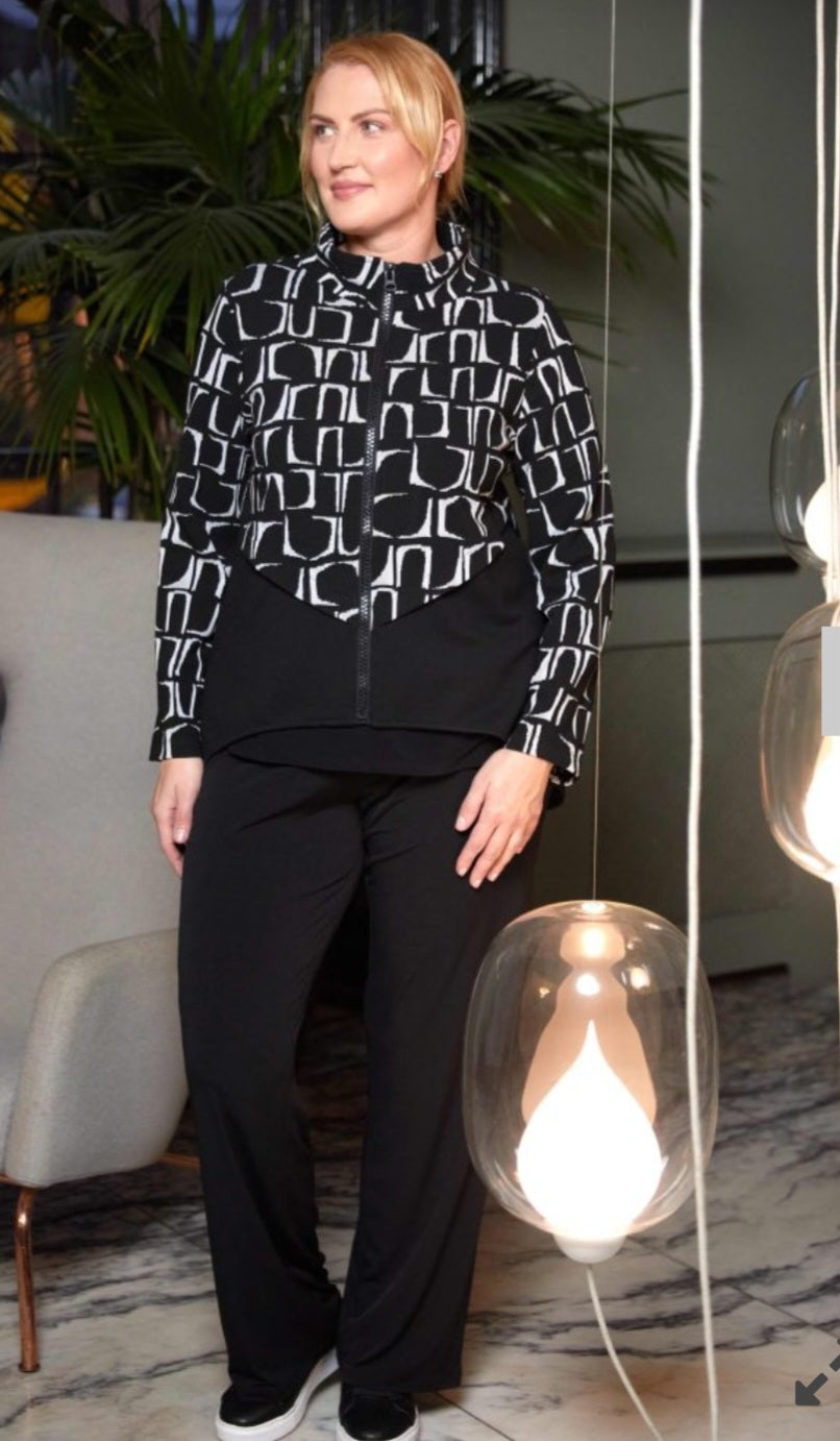 Ora knit Jacquard jacket