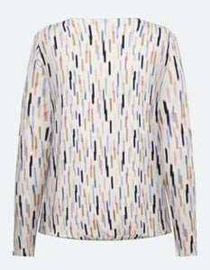 Brandtex abstract stripe print top