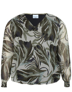 Zhenzi Seya leaf print tops