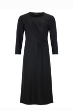 Load image into Gallery viewer, Brandtex black  mock wrap dress

