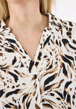 Load image into Gallery viewer, Signature off white mix abstract print top
