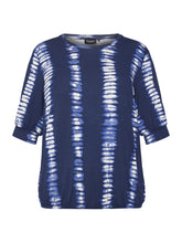 Load image into Gallery viewer, Signature abstract Navy print top

