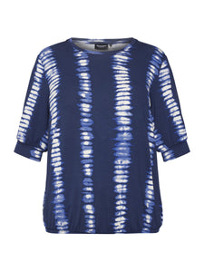 Signature abstract Navy print top