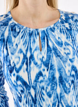 Load image into Gallery viewer, Signature blue long sleeve print top
