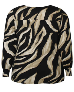 Zhenzi wave effect print top