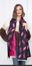 Load image into Gallery viewer, The leaf design two way wool mix scarves
