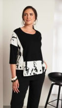 Load image into Gallery viewer, Ora round neck with print hem top
