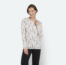 Load image into Gallery viewer, Brandtex abstract stripe print top
