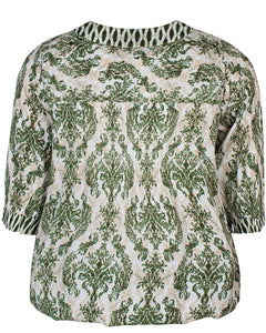 Vintage inspired pattern print top