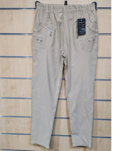 Straight leg cotton mix Trousers