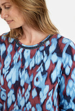 Load image into Gallery viewer, Signature Blue &amp; Wine Round Neck top
