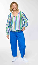 Load image into Gallery viewer, Gozzip royal blue strip top
