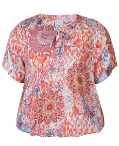 Zhenzi abstract Moroccan effect print tops