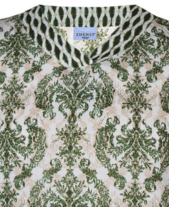 Vintage inspired pattern print top