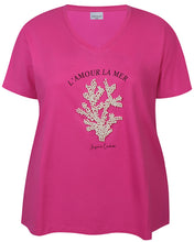 Lade das Bild in den Galerie-Viewer, Zhenzi Heidi fushia pearl T- Shirt
