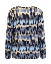 Lade das Bild in den Galerie-Viewer, Brandtex blue abstract pattern print top
