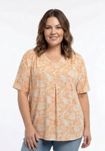 Lade das Bild in den Galerie-Viewer, Ciso short sleeve pattern print tops
