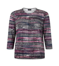 Load image into Gallery viewer, Brandtex abstract pink &amp; grey top
