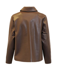 Charger l'image dans la galerie, Signature brown faux leather jacket
