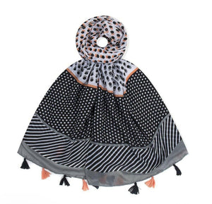 Maithe polka a dot and stripe Scarves