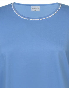 Zhenzi Cotton t-shirts with white borders