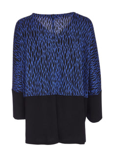 Ora Jacquard knit V neck top