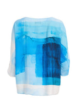 Lade das Bild in den Galerie-Viewer, Ora Mikino blue pattern print top
