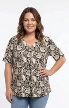 Lade das Bild in den Galerie-Viewer, Ciso short sleeve pattern print tops
