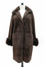 Load image into Gallery viewer, MXO faux fur knee lenght coat
