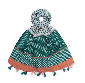 Maithe polka a dot and stripe Scarves
