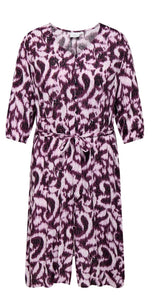 Only Carmakoma Wine abstract print dress