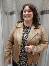 Load image into Gallery viewer, Only Carmakoma Faux Suede effect biker style jacket
