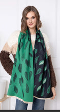 Load image into Gallery viewer, The leaf design two way wool mix scarves
