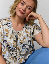 Load image into Gallery viewer, Gozzip Elise blue print top

