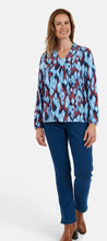 Load image into Gallery viewer, Signature Blue &amp; Wine V neck Tops
