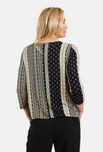 Load image into Gallery viewer, Signature Black &amp; Cream print top
