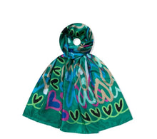 Load image into Gallery viewer, The Lydia abstract love heart scarf

