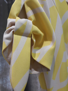 yellow and oatmeal abstract dress