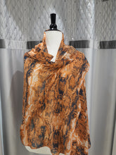 Load image into Gallery viewer, Orange snake print scarf
