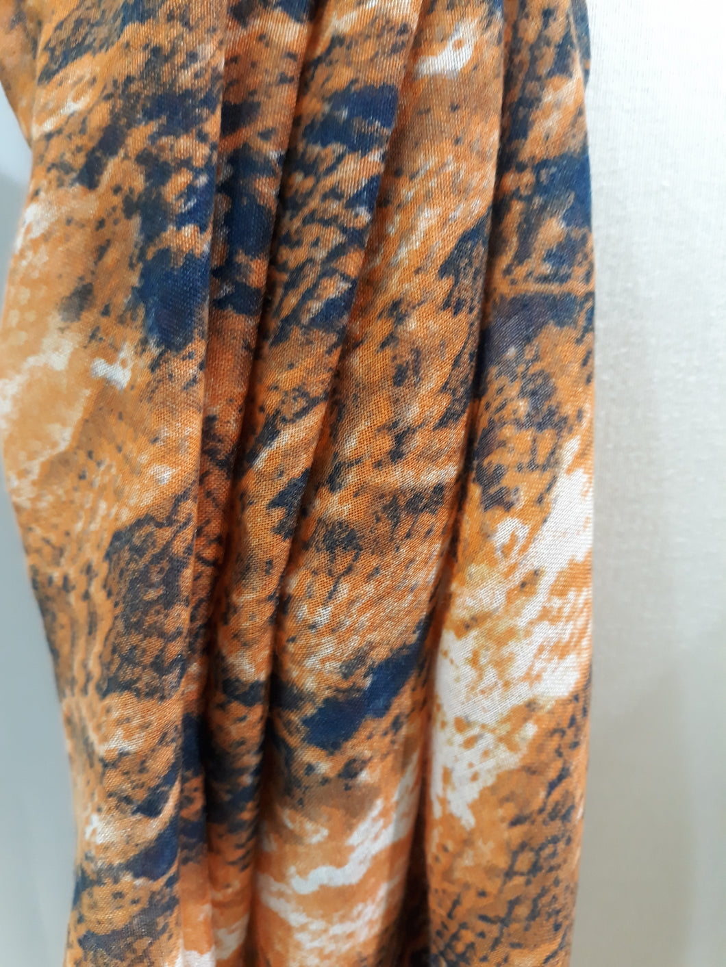 Orange snake print scarf