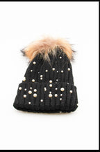 Load image into Gallery viewer, Pearl knit bobble hats
