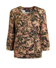 Load image into Gallery viewer, Signature Dark olive abstract print top

