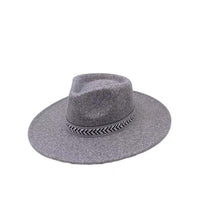 Load image into Gallery viewer, Fedora hats with white &amp; black stripe
