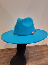 Load image into Gallery viewer, Fedora hats with gold buckle
