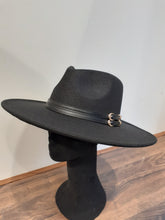 Load image into Gallery viewer, Fedora hats with double leatherette belt
