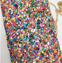 Load image into Gallery viewer, Rhinestone Multi coloured Clutch bags

